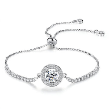 Brilliant New Trendy Halo Bracelet Bangle For Women - The Jewellery Supermarket